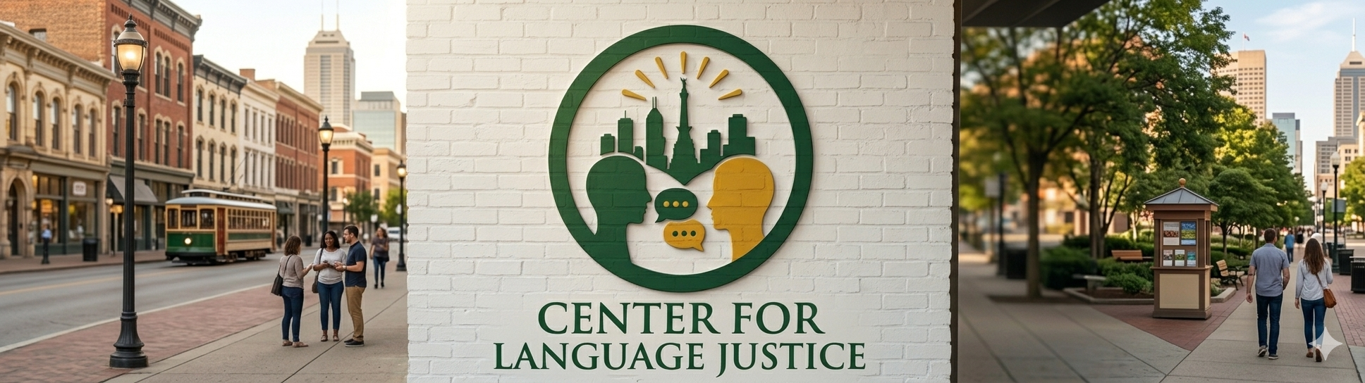 Center for Language Justice mural in Indianapolis